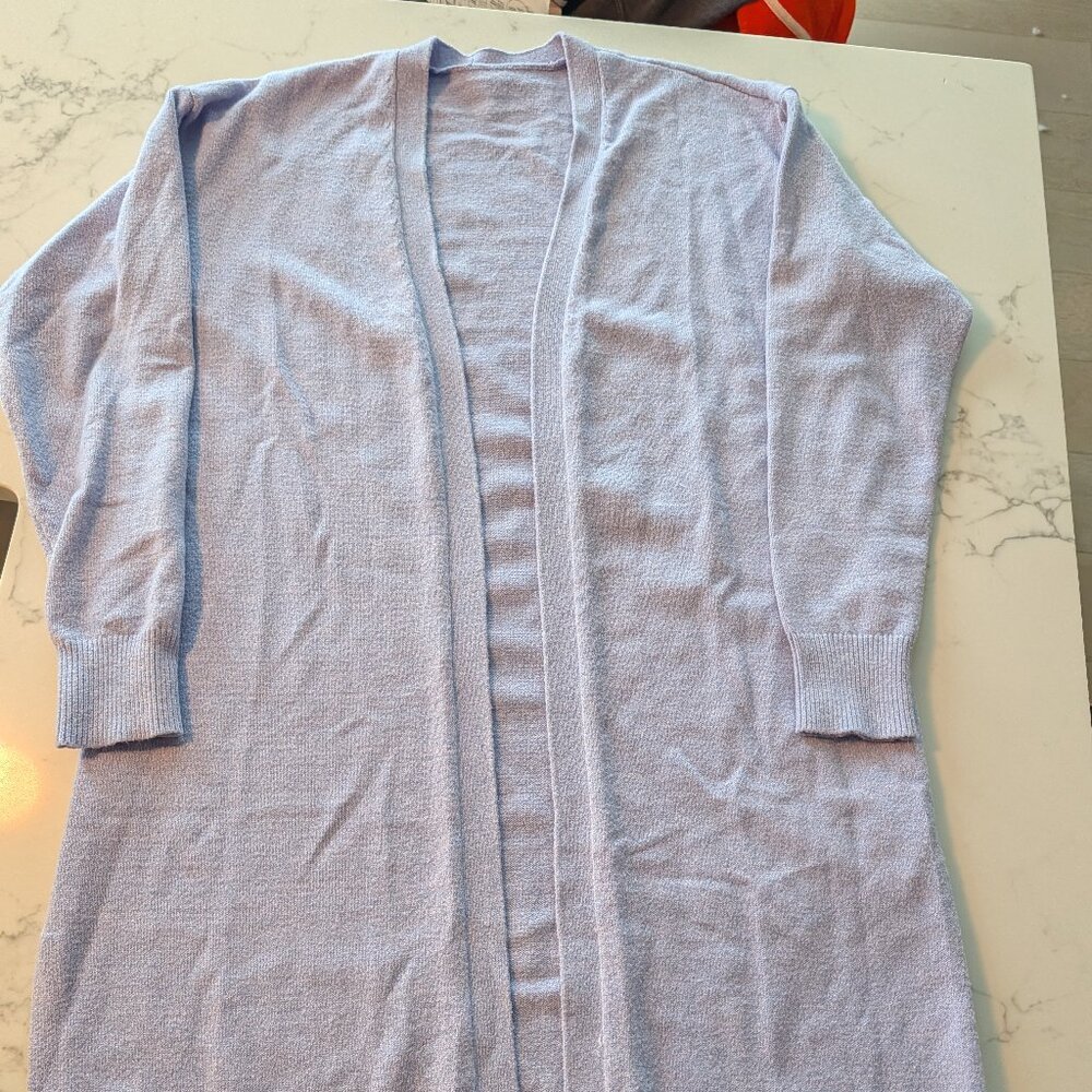 Ann Taylor size M periwinkle blue midi-length cardigan